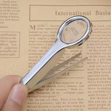 Portable Multifunctional Tweezers With Magnifier And Stainless Steel Tweezers, Suitable For Nail Art And Rhinestone Application - Multicolor - View 5