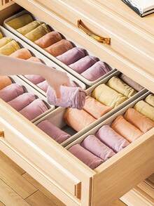 9件/6件/4件/1件装可折叠布艺抽屉收纳盒 - 多功能收纳盒 - 无纺布袜子、内衣、领带、围巾整理盒 - 节省空间的衣柜收纳盒、抽屉整理盒、厨房抽屉收纳盒、内衣袜子收纳盒、衣柜裤子分隔架、牛仔裤分隔架、胸罩折叠层、橱柜衣柜整理架 - 彩色 - 查看 11