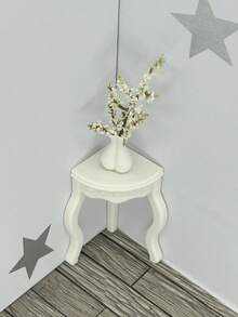 Miniature Plastic Corner Table Triangular Side Table Dollhouse Furniture Accessories - Small Triangular Table - View 8