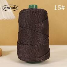 YYzzCaithe 3mm Hilo de lino de hielo súper grueso y ligero, hilo de seda de hielo grueso y hueco, ganchillo hecho a mano, sombrero de verano, bolsa de sombrero, cojín, hilo especial de verano, cuerda de borlas de poliéster de 3mm x 185 yardas, cuerda de borlas de poliéster de colores, hilo de poliéster para bolso de ganchillo, tapiz de pared, alfombra, manualidades DIY, ganchos para plantas, proyectos de borlas, hilo de seda de hielo hecho a mano para bolso de ganchillo, cojín, manta, hilo brillante hueco - Hilo de seda de hielo - Ver 44