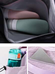 女士健身包，带鞋仓的旅行手提包 - 彩色 - 查看 9