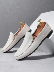 1双男士软底休闲乐福鞋，新款透气软底老北京布鞋 - 白色 - 查看 3