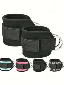 Unisex Adjustable Ankle Strap With Padding, Ankle Support Brace For Leg Training, Fitness Yoga Pilates Exercise Accessory - Multicolor - View 1