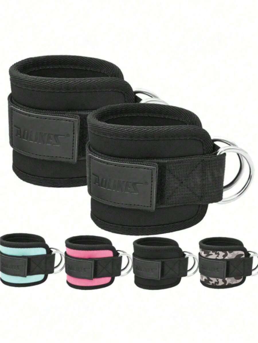 Unisex Adjustable Ankle Strap With Padding, Ankle Support Brace For Leg Training, Fitness Yoga Pilates Exercise Accessory - Multicolor - View 1