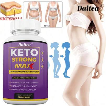 Bunkell Ketosis Support - Maximum Ketone Capsules - With Apple Vinegar - 120 Capsules