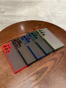 Anti-Scratch And Shockproof Matte Transparent Full Camera Protection Slim Phone Case, Compatible With IPhone 16/15/14/13 Pro Max, X XR, S25/S24/S23 Ultra Plus, - Black - View 5