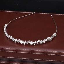 1pc Fashion Everyday Versatile Floral Crystal Embellished Headband, Elegant & Delicate - Multicolor - View 7