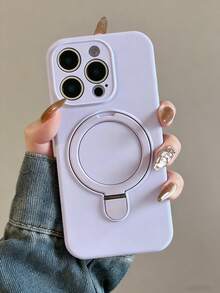 Magnetic Wireless Charging Soft Silicone Protective Case For IPhone 17 Air 17 16 15 14 13 12 11 Pro Max - Lilac Purple - View 4