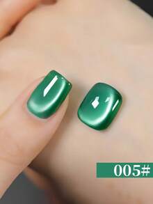 12 ml Vernis à ongles gel effet œil de chat vert-bleu transparent et brillant, blanchissant pour les ongles de salon, fournitures d'art ongulaire haute densité populaires - Multicolore - Voir 13