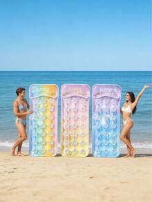 1 pieza Flotador inflable de piscina de verano, material de PVC, patrón de cielo estrellado con lentejuelas hueco, cama flotante inflable, balsa de piscina inflable, adecuado para fiesta de piscina de vacaciones, bomba de aire aleatoria incluida - Cama flotante en cueva de cielo estrellado - Ver 9