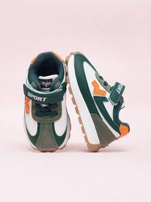 Girls' Low-Top Canvas Sneakers, New Spring/Autumn Kids Casual Soft Sole Toddler Walking Shoes, Boys Leather Sports Shoes - Green - View 7