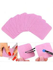 400pcs Lint-Free Nail Cleaning Wipes, Nail Polish Remover Pads, Eyelash Extension Cleaning Wipes, Soft Non-Woven Acetone Remover Pads For Nail Preparation And Gel Polish Removal, Lint-Free Nail Glue Cleaning Wipes, Eyelash Extension, Manicure Supplies, Manicure Tools, Manicure Art Tools, Back To School Season, Manicure, Manicure Tools, Manicure Sticker Tools - Pink - View 12