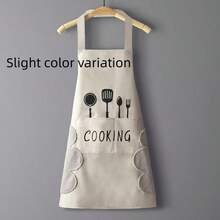 Waterproof & Oil-Proof Kitchen Apron With Pockets - Suitable For Cooking, Baking, Gardening, Waitressing Etc. Sleeveless, Dish Towel, Kitchen Use - A - View 12