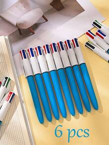 Bộ 3/6/12 bút bi 4 màu xanh dương - Bút đầu nhọn trơn tru, lý tưởng cho việc vẽ và đánh dấu, thích hợp làm quà tặng cho học sinh nhân dịp tựu trường. - Bộ - Xem 7