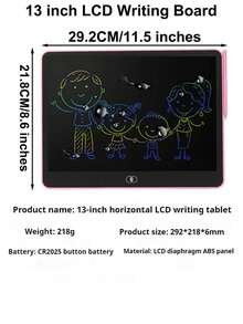 Tableta de escritura LCD, pizarra de garabatos colorida para niños, pizarra de dibujo electrónica reutilizable, juguete educativo de aprendizaje para niños y niñas de 3 a 6 años, pizarra de dibujo, tableta de escritura LCD, de vuelta a la escuela - Multicolor - Ver 15
