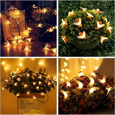Solar Powered LED String Lights, 8 Modes Waterproof Outdoor Fairy Lights For Garden Patio Party Holiday Decor Warm White & Multi Color