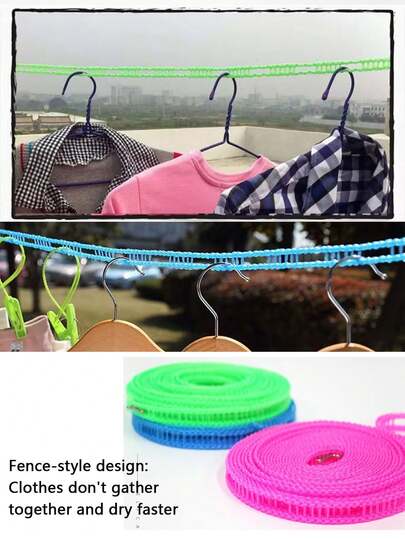 1 pezzo Stendibiancheria da esterno rinforzato e antivento, senza bisogno di foratura, durevole, facile da installare e riutilizzabile, disponibile in vari colori e misure
