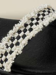 2026新款系带流苏凉鞋，适合海滩、户外穿着，复古波西米亚风格，舒适柔软鞋底，透气性佳，撞色设计，编织渔夫鞋，休闲、优雅、轻便，适合春秋季穿着，黑色，小码33-34，大码41-43 - 黑色 - 查看 8