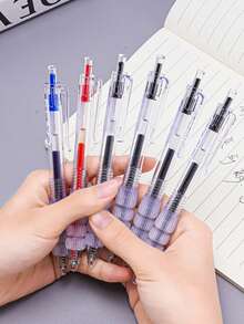 6/12支装透明基础圆珠笔，书写流畅，出墨均匀，防晕染，速干，适合日记、笔记、办公和学习使用。 - 透明基礎筆 - 查看 8