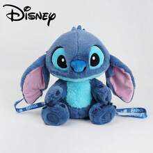 Disney 1个《星际宝贝》毛绒玩具背包，儿童安抚玩偶，家居装饰，史迪奇玩偶，节日礼物 - 藍色 - 查看 8