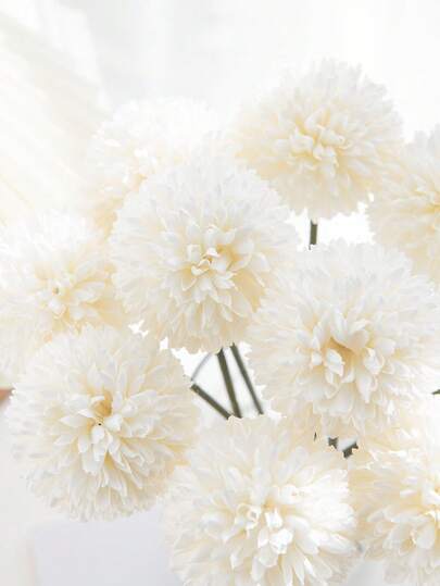 2pcs Simulation Embroidery Ball Silk Ball Chrysanthemum Bouquet Artificial Plant Spring New Year Decoration Wedding Home Restaurant Bedroom Decoration Holiday Birthday Party Accessories Outdoor Garden Decoration