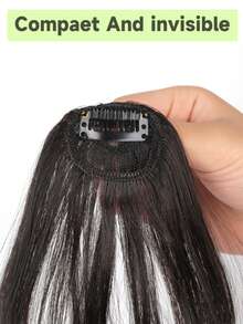 女士假发，自然刘海，逼真的“8”字形空气刘海，无缝轻盈的法国合成假发刘海。 - 彩色 - 查看 4