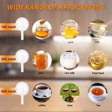 1pc Coffee/Soy Milk Residue Filter Net, 100/200/400 Mesh Filter, Home Juicer Strainer, Detachable Residue Filter, Educational Supplies, Kitchen Accessories, Essential Kitchen Tool Gift, Space-Saving Kitchen Storage, Christmas Kitchen Gift Idea, Filter Net, Mesh Filter, 100 Mesh Filter, Kitchen Filter Net, Fine Mesh Filter, Food Strainer, Juice & Flour Filter - White - View 11
