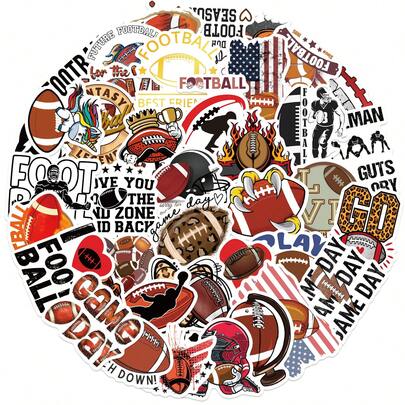 50张涂鸦足球运动贴纸，可用于手机壳DIY、剪贴簿、笔记本、礼品等。