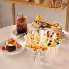 1pc Transparent Acrylic Multi-Tier Cupcake Display Stand - Clear Dessert Display Rack, Round Multi-Layer Cupcake Stand, Transparent Acrylic Cupcake Tower, Suitable For Weddings, Parties, Baby Showers And Gatherings - Clear - View 15