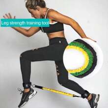 1Set Thicken Latex Gym Rubber Pull Rope Resistance Band Fitness Training Trainer Taekwondo Kick - Multicolor - View 4