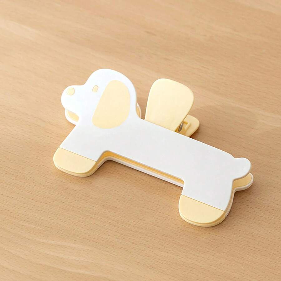 Plastic Cat-Shaped Book Clip, Cartoon Reading Aid Book Clip, Bookmark, Creative Design, Practical Bookmark Clip VVHN - Yellow-dog - View 1