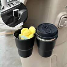2个装黑色/米色多功能车载悬挂式杯架，无需安装，悬挂式设计，适用于各种杯子/垃圾桶/雨伞，耐用防滑材质，适配大多数车型，稳固易清洁，适用于车门/座椅收纳、日常通勤、长途驾驶、家庭用车整理以及网约车内饰装饰。 - A - 查看 4