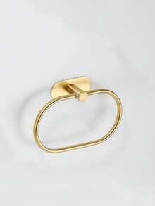 Stainless Steel Towel Ring, Towel Rack, Wall-Mounted Towel Bar, Bathroom Towel Storage, Towel Holder - Gold - View 4