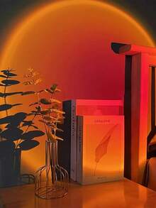 1pc LED Projection Ambient Light, USB Power Supply, Home Decoration Sunset Ambient Light, Wall And Ceiling Decoration, Sunset Orange Light And Shadow Effect, Children's Bedroom Bedside Table Decoration Ambient Light, Baby Room Decoration Light, Valentine's Day Decoration Light, Suitable For Indoor, Bedroom - Multicolor - View 9