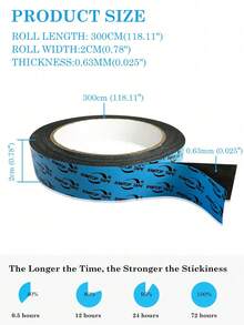 WalDecoo 1roll Heavy Duty Double Sided Foam Tape Strong Adhesive Waterproof Mounting Tape For Walls Home Office Automotive - View 4