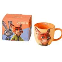 Disney Zootopia Ceramic Tableware Set, Cute 3D Embossed Plate & Cup, Couple Dinnerware Gift, Underglaze Relief Cup - Multicolor - View 5