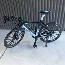 1pc 1:8 Scale Black Bicycle Assembly Model, Manual Assembly Black Racing Bicycle, Adult Desktop Toy, Office Prop, New Year Gift - Multicolor - View 8