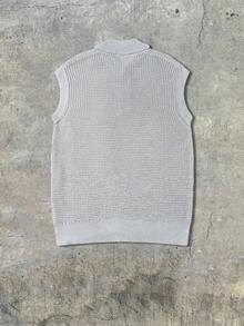 ANDREILEE Spring Summer Men's Women's American Casual Minimalist Solid Color Loose Fit Pullover Tank Top Sleeveless Shirt Back To School Season - Grey - View 4