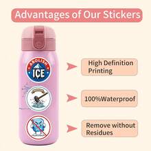60Pcs Funny ICE OUT Stickers Anti ICE Stickers Cartoon Stickers Waterproof Vinyl Stickers Bulk For Water Bottle Skateboard Luggage Laptops Bumper Theme Party Supplies - B - View 5