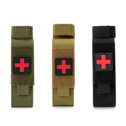 1pc Tactical First Aid Pouch, Training Waist Bag With Scissors, Outdoor Tactical Training Waist Pack, Empty Bag