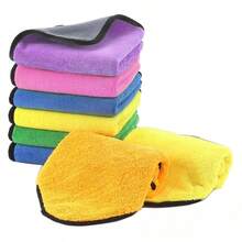 5pcs/Pack Thick Super Microfiber Cleaning Cloths - Multicolor Absorbent Fabric, Double-Layer Cleaning Rags, High Density 600 GSM Material, Effective Cleaning - Suitable For Car Care, Windows, Kitchen Glass And Household Cleaning Microfiber Cloths - Multicolor - View 9