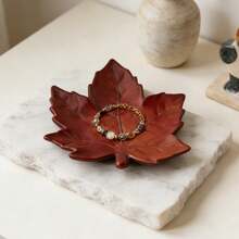 枫叶托盘硅胶模具，粘土模具，适用于制作肥皂、石膏、聚合物粘土和树脂DIY工艺品模具，是情人节、复活节、母亲节和生日礼物的完美选择。 - A - 查看 5