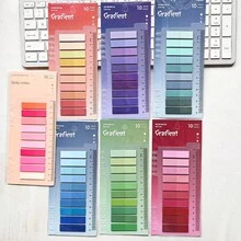 200pcs Colorful PET Material Index Stickers, Transparent Self-Adhesive Bookmarks, Notation Labels For Books, Cute Stationery Office Supplies, Back To School Essentials - Multicolor - View 9