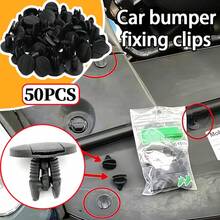 50pcs Car Bumper And Fender Fasteners, Plastic Rivet Clips, Black Trim Panel Retainers - 50Pcs Press-fit Buckle - View 1