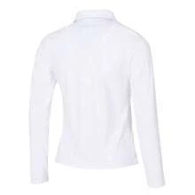 Under Armour Polo de mujer 2026, recién llegado, UA Drive Chill LS Polo, informal, cómodo, para exteriores, uso diario, suelto, sencillo, manga larga, 6009834-100 - Blanco - Ver 2
