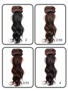 Claw Clip Long Curly Wig, Big Wave Clip-On Long Ponytail, Fluffy & Natural Looking Synthetic Ponytail Extension Fashion Hair Clip Elegant Hair Accessories Casual Hair Clutch Women Hair Claw Elegant Claw Clips - Multicolor - View 3