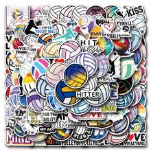 排球贴纸，可用于装饰文具、水瓶、行李箱、滑板、吉他、DIY剪贴簿材料 - 彩色 - 查看 4