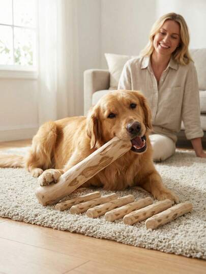 1pc Dog Stick Chew Toy Made Of Natural Coffee Wood Interactive Toys For Owners And Dogs Sturdy And Bite-Resistant Dog Toys Suitable For All Dog Types Parks, Yards, Beaches