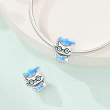 镀银动物系列吊坠 - 树懒、大象、鸟、青蛙，适用于3毫米手链、DIY串珠，女士时尚饰品，节日生日礼物 - 彩色 - 查看 6