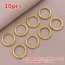 10pcs Elegant Minimalist Jump Rings -Stainless Steel Polished Closed Loop For DIY Bracelets, Necklaces, Earrings, Wedding & Party Crafts - Multicolor - View 24